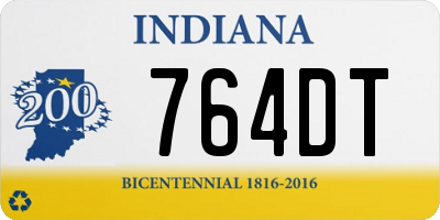 IN license plate 764DT