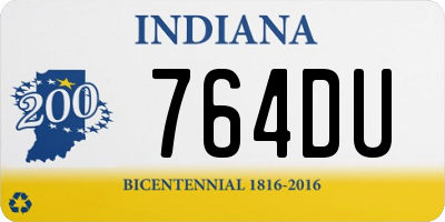 IN license plate 764DU