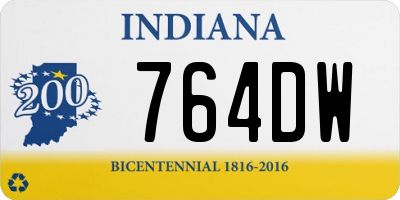 IN license plate 764DW