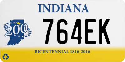 IN license plate 764EK