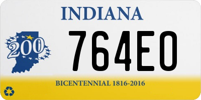 IN license plate 764EO