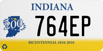 IN license plate 764EP