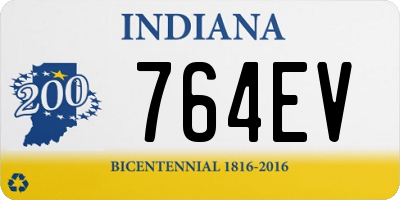 IN license plate 764EV