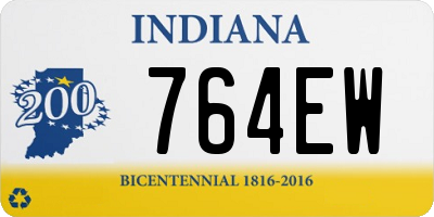 IN license plate 764EW