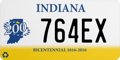IN license plate 764EX