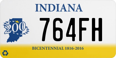 IN license plate 764FH