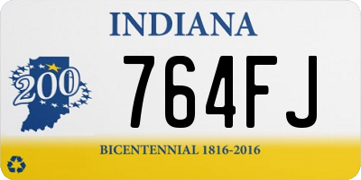 IN license plate 764FJ