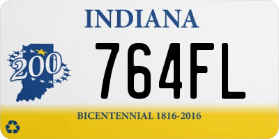 IN license plate 764FL