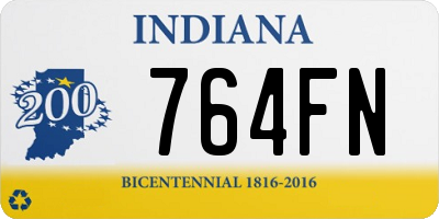 IN license plate 764FN