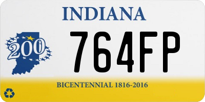 IN license plate 764FP