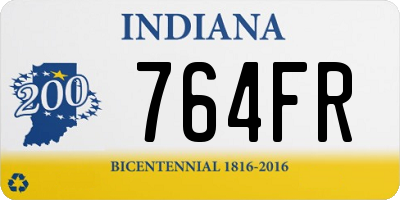 IN license plate 764FR