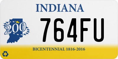 IN license plate 764FU