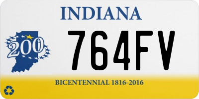 IN license plate 764FV