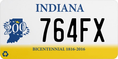 IN license plate 764FX