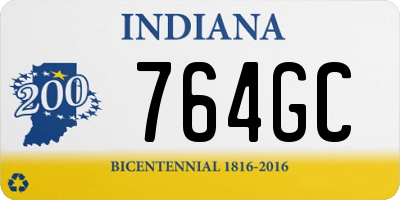 IN license plate 764GC