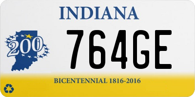 IN license plate 764GE