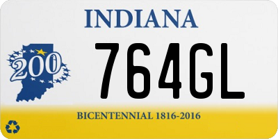 IN license plate 764GL