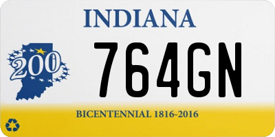 IN license plate 764GN