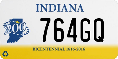 IN license plate 764GQ