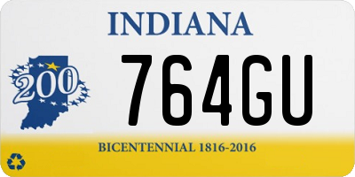 IN license plate 764GU