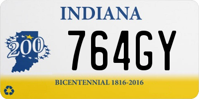 IN license plate 764GY