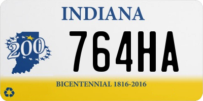 IN license plate 764HA