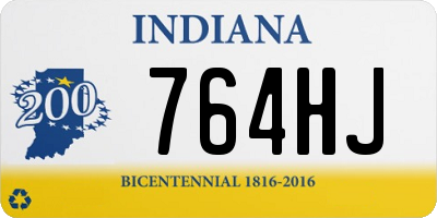 IN license plate 764HJ