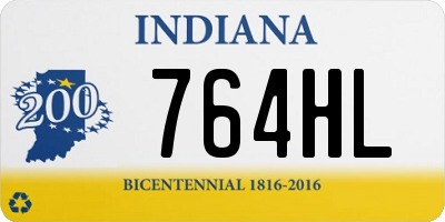 IN license plate 764HL