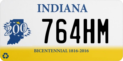 IN license plate 764HM