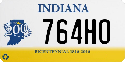 IN license plate 764HO