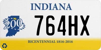 IN license plate 764HX