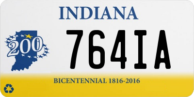 IN license plate 764IA