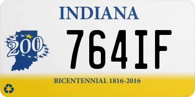 IN license plate 764IF