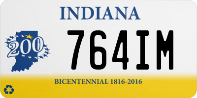 IN license plate 764IM