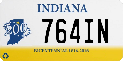 IN license plate 764IN
