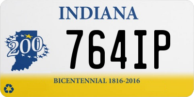 IN license plate 764IP