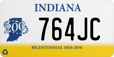 IN license plate 764JC