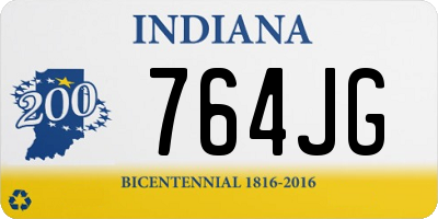 IN license plate 764JG