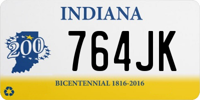 IN license plate 764JK