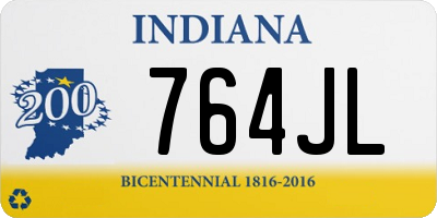IN license plate 764JL
