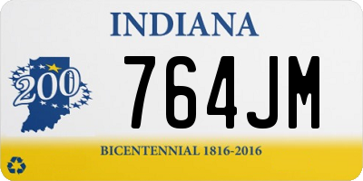 IN license plate 764JM