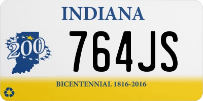 IN license plate 764JS