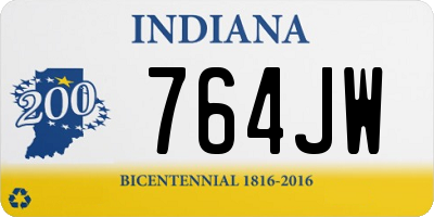 IN license plate 764JW