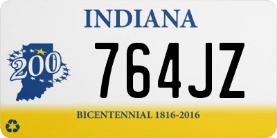 IN license plate 764JZ