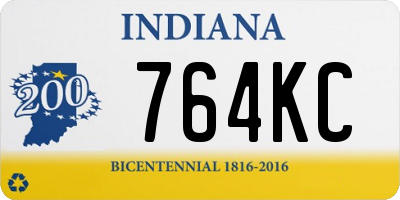IN license plate 764KC
