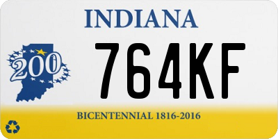 IN license plate 764KF