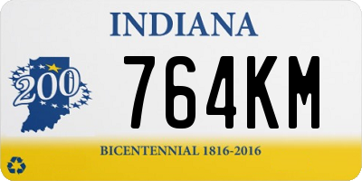 IN license plate 764KM