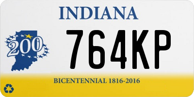 IN license plate 764KP