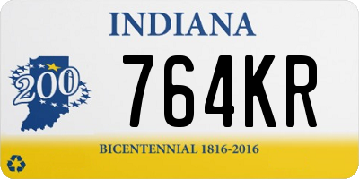 IN license plate 764KR