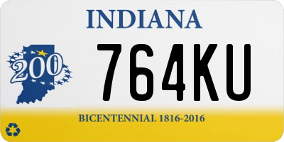 IN license plate 764KU